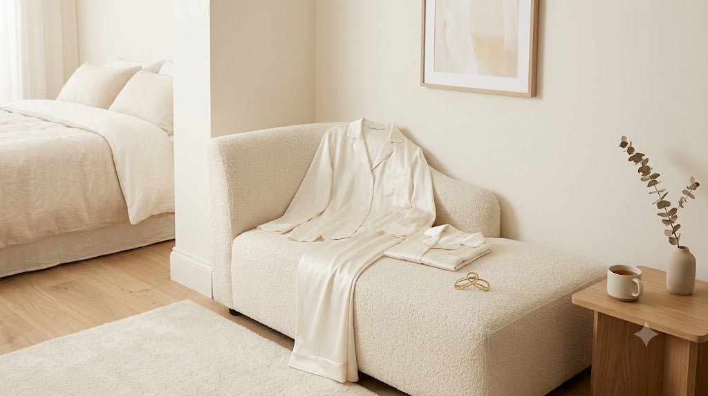Luxury Silk Loungewear Sets Perfect For Cold European Winters – UK, Germany & France Size Guide - Cynette Living