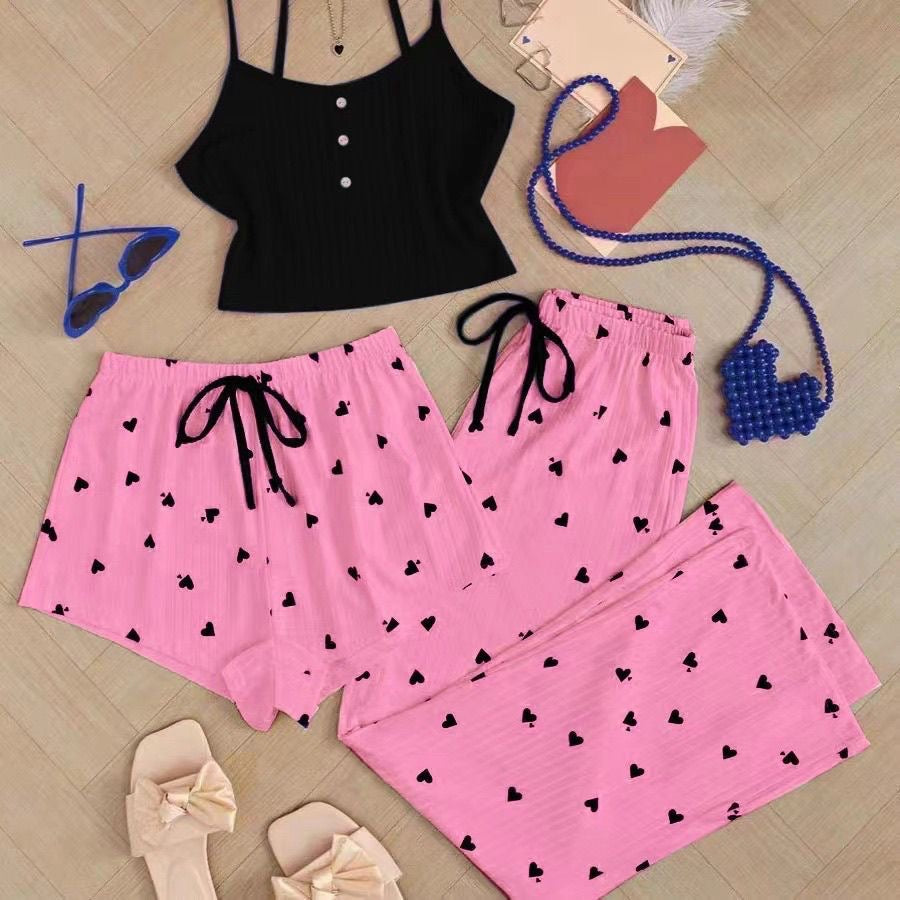 3-Piece Women's Pyjama Set | Soft Comfortable Sleepwear and Loungewear