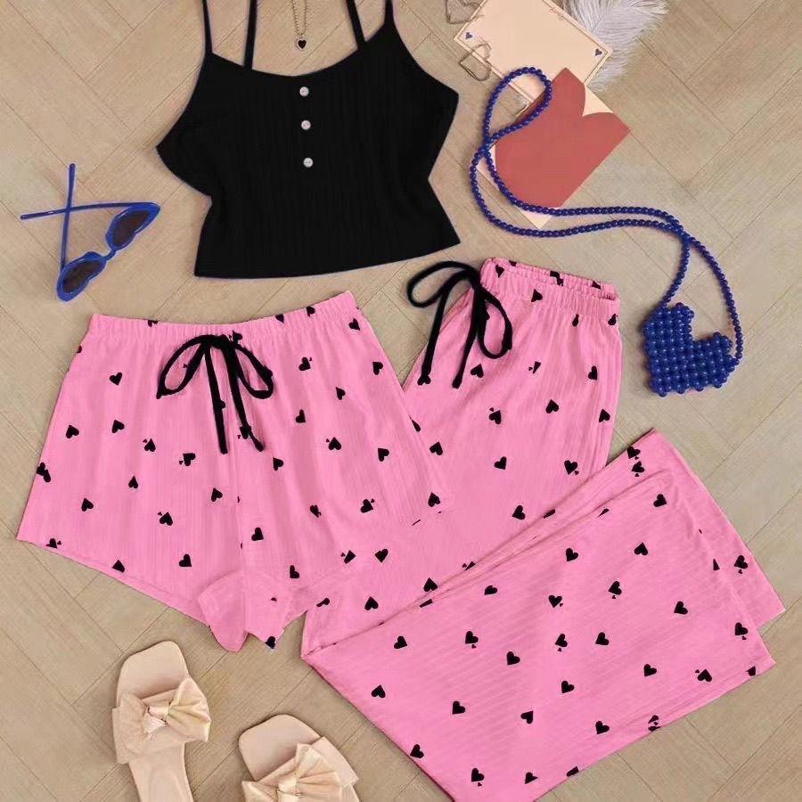 3-Piece Women's Pyjama Set | Soft Comfortable Sleepwear and Loungewear - Cynette LivingLoungewears & Pyjamas