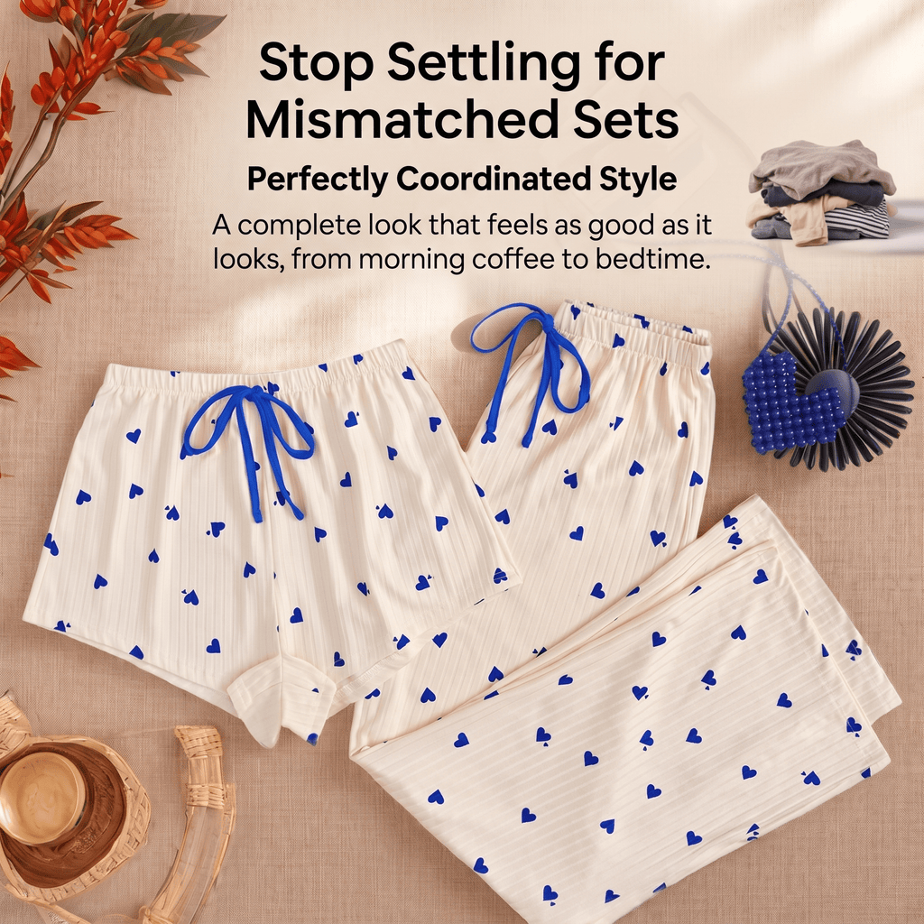 3-Piece Women's Pyjama Set | Soft Comfortable Sleepwear and Loungewear - Cynette LivingLoungewears & Pyjamas