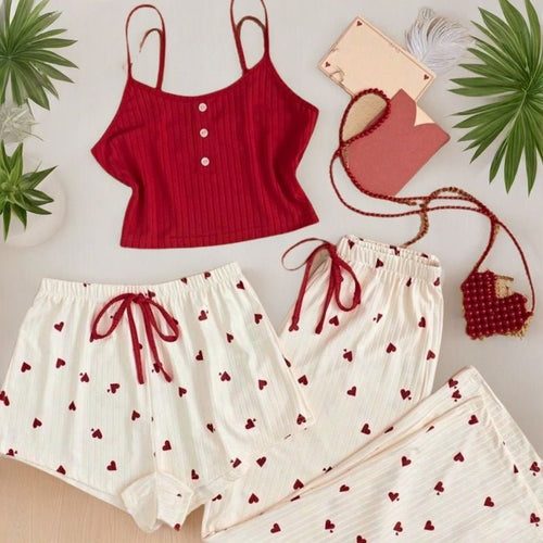 3-Piece Women's Pyjama Set | Soft Comfortable Sleepwear and Loungewear - Cynette LivingLoungewears & Pyjamas