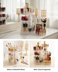 360° Rotating Acrylic Makeup Organizer for Vanity | Clear Cosmetic Storage Holder - Cynette LivingBeauty Kits