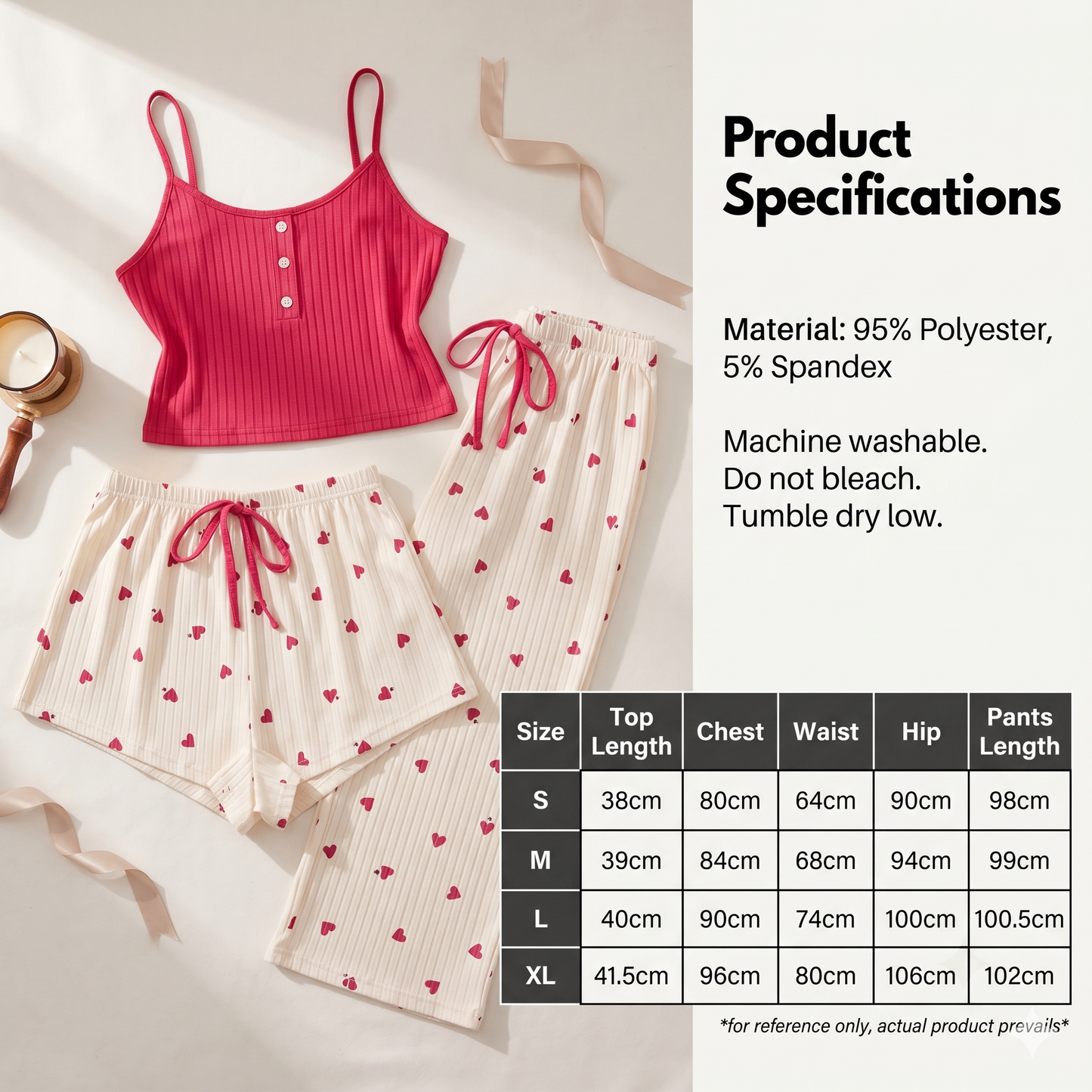 3-Piece Women's Pyjama Set | Soft Comfortable Sleepwear and Loungewear