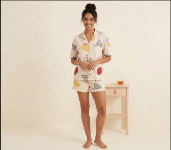 4-Piece Cotton Cartoon Pyjama Set for Women | Cute Soft Loungewear and Sleepwear - Cynette LivingLoungewears & Pyjamas