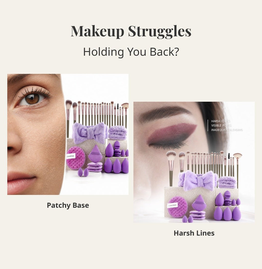 40-Piece Beauty Makeup Kit | Makeup Brushes and Cosmetic Tools Set - Cynette LivingBeauty Kits