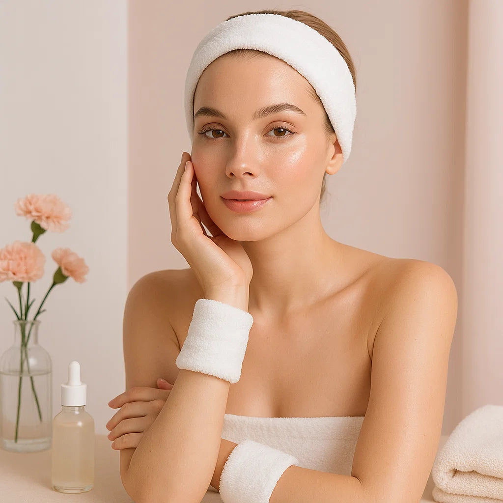 40-piece beauty kit with brushes, sponges, spa headband and wristbands Cynette Living