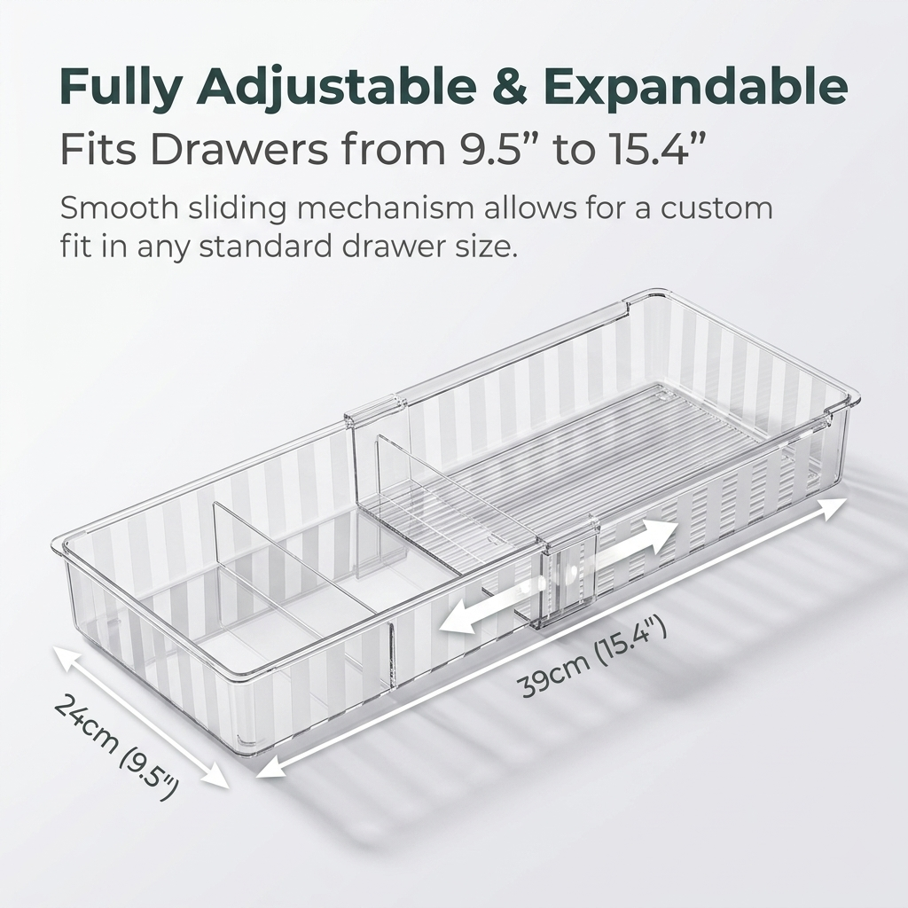 Drawer Organizer Trays | Multipurpose Storage Dividers for Makeup and Accessories