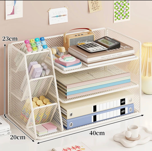 Desktop Organizer | Modern Desk Storage for Office and Home Workspace