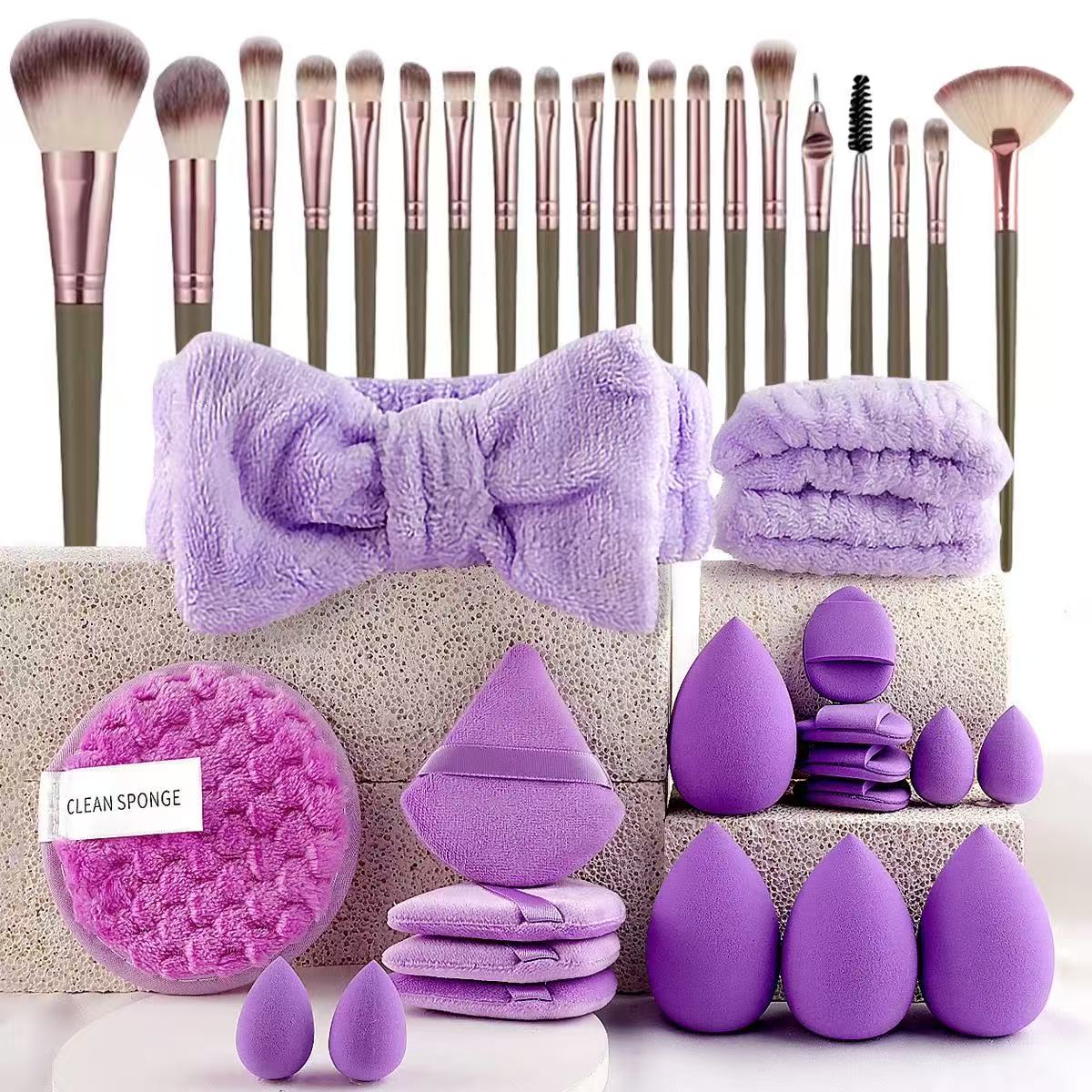Cynette Beauty Kits – Makeup Brushes, Puff Sponges & Spa Accessories (15–40 PCS) - Cynette LivingBeauty Kits