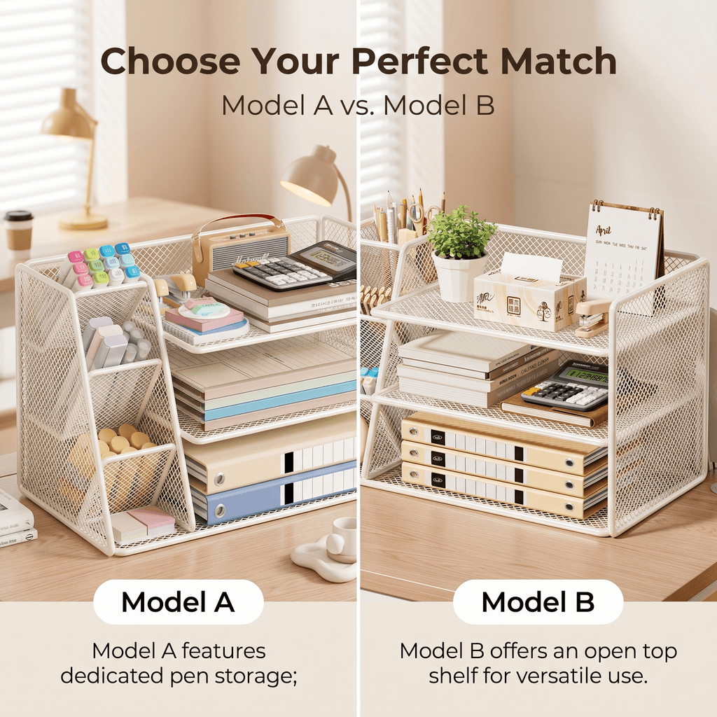Desktop Organizer | Modern Desk Storage for Office and Home Workspace - Cynette LivingOffice Accessories