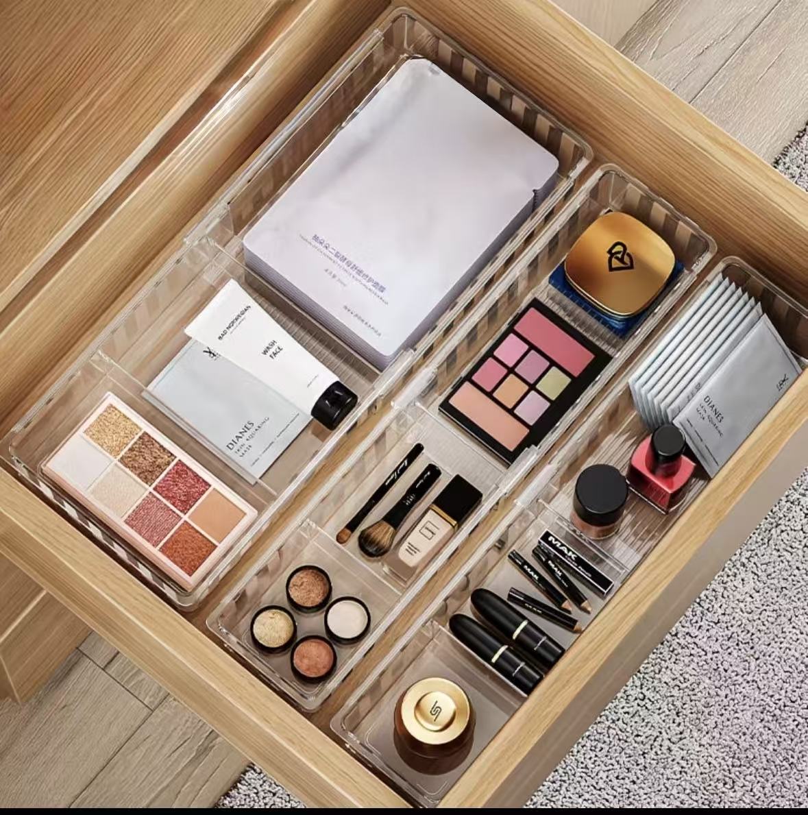 Drawer Organizer Trays | Multipurpose Storage Dividers for Makeup and Accessories - Cynette LivingStorage Organization