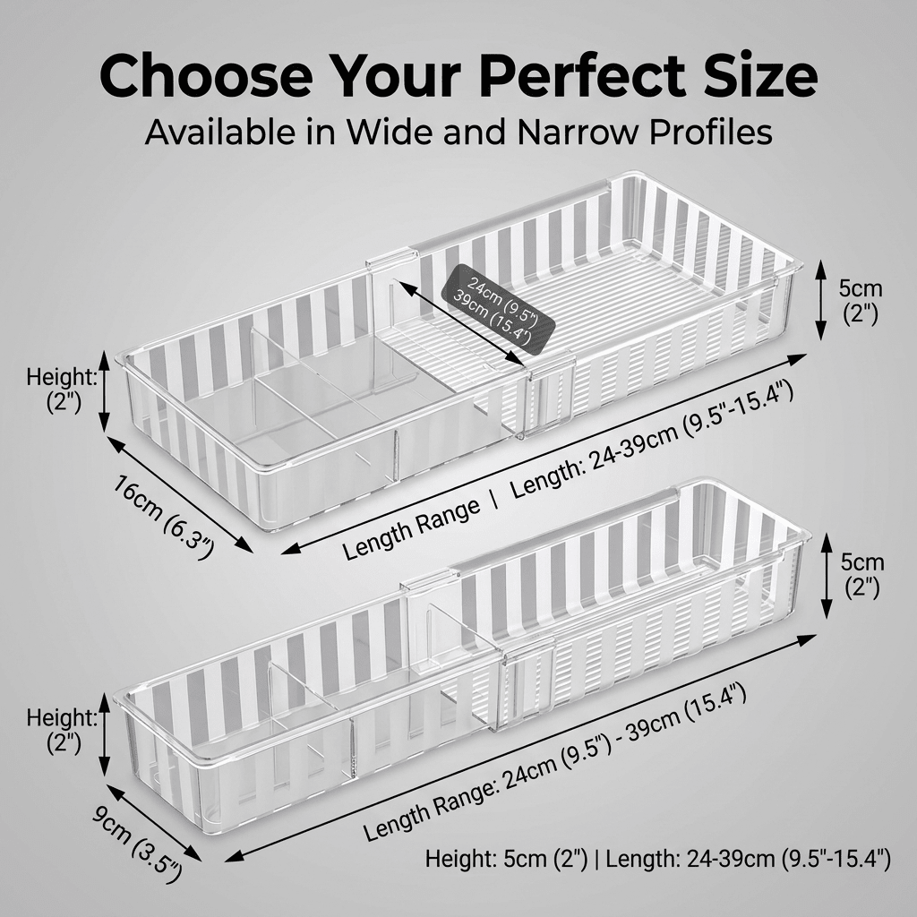 Drawer Organizer Trays | Multipurpose Storage Dividers for Makeup and Accessories - Cynette LivingStorage Organization