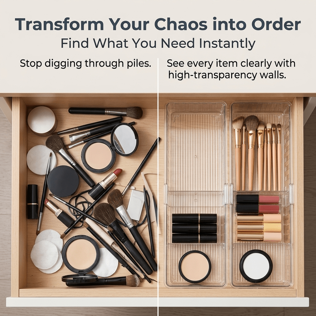 Drawer Organizer Trays | Multipurpose Storage Dividers for Makeup and Accessories - Cynette LivingStorage Organization