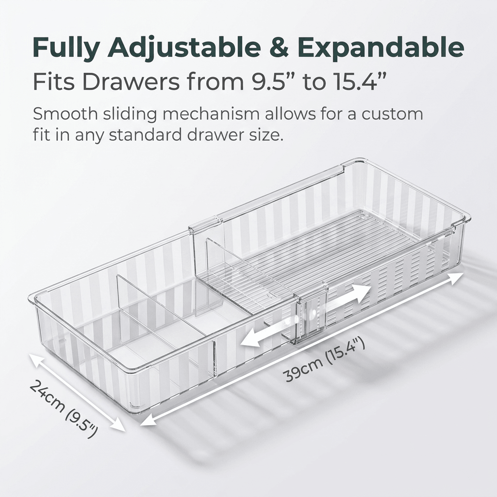 Drawer Organizer Trays | Multipurpose Storage Dividers for Makeup and Accessories - Cynette LivingStorage Organization