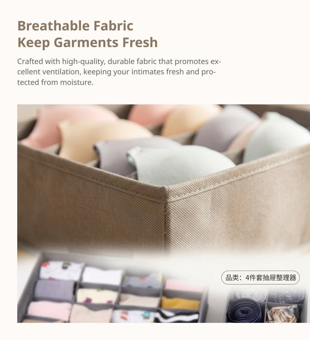 Foldable Underwear Storage Box | Closet Organizer for Socks and Lingerie - Cynette LivingStorage Organization