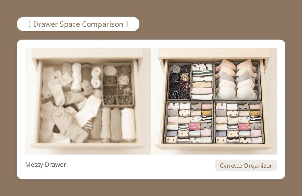 Foldable Underwear Storage Box | Closet Organizer for Socks and Lingerie - Cynette LivingStorage Organization