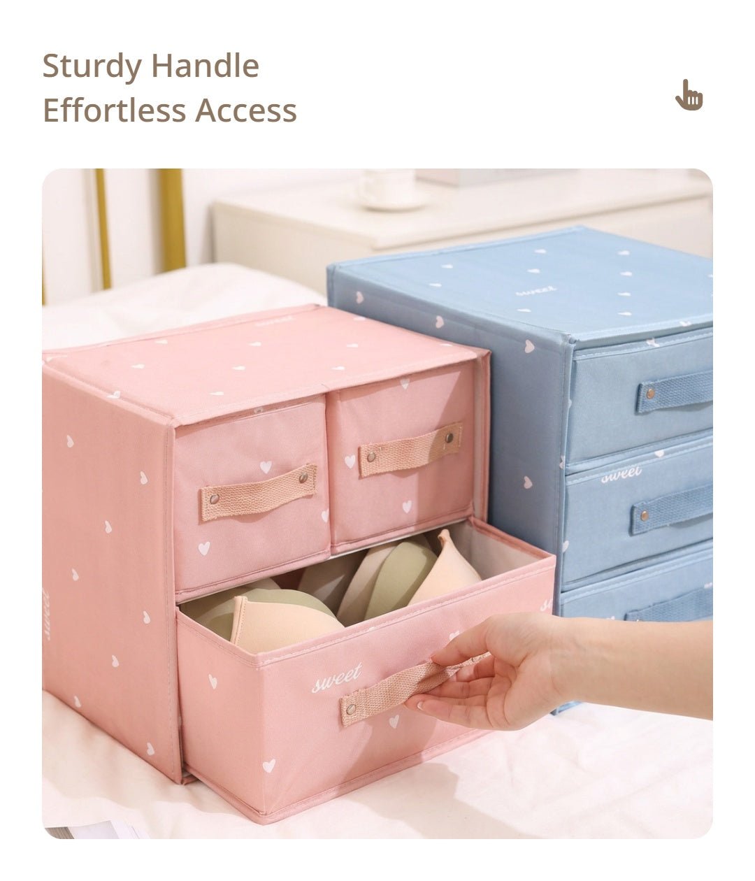Foldable Wardrobe Storage Boxes | Closet Organizer Bins for Clothes, Blankets and Seasonal Storage - Cynette LivingStorage Organization