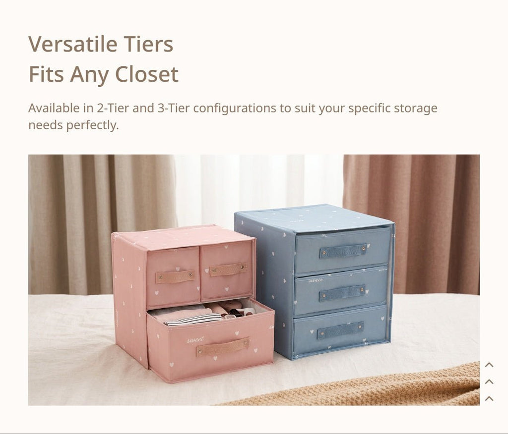 Foldable Wardrobe Storage Boxes | Closet Organizer Bins for Clothes, Blankets and Seasonal Storage - Cynette LivingStorage Organization