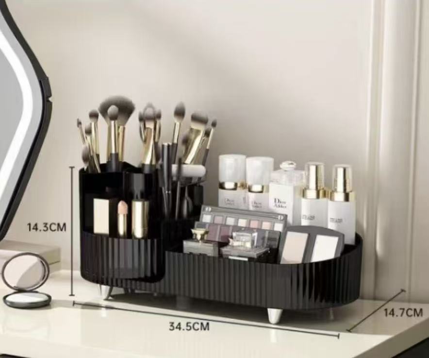 Rotating Makeup Organizer Box – Cosmetic Storage for Vanity, Brushes & Skincare - Cynette LivingBeauty Kits