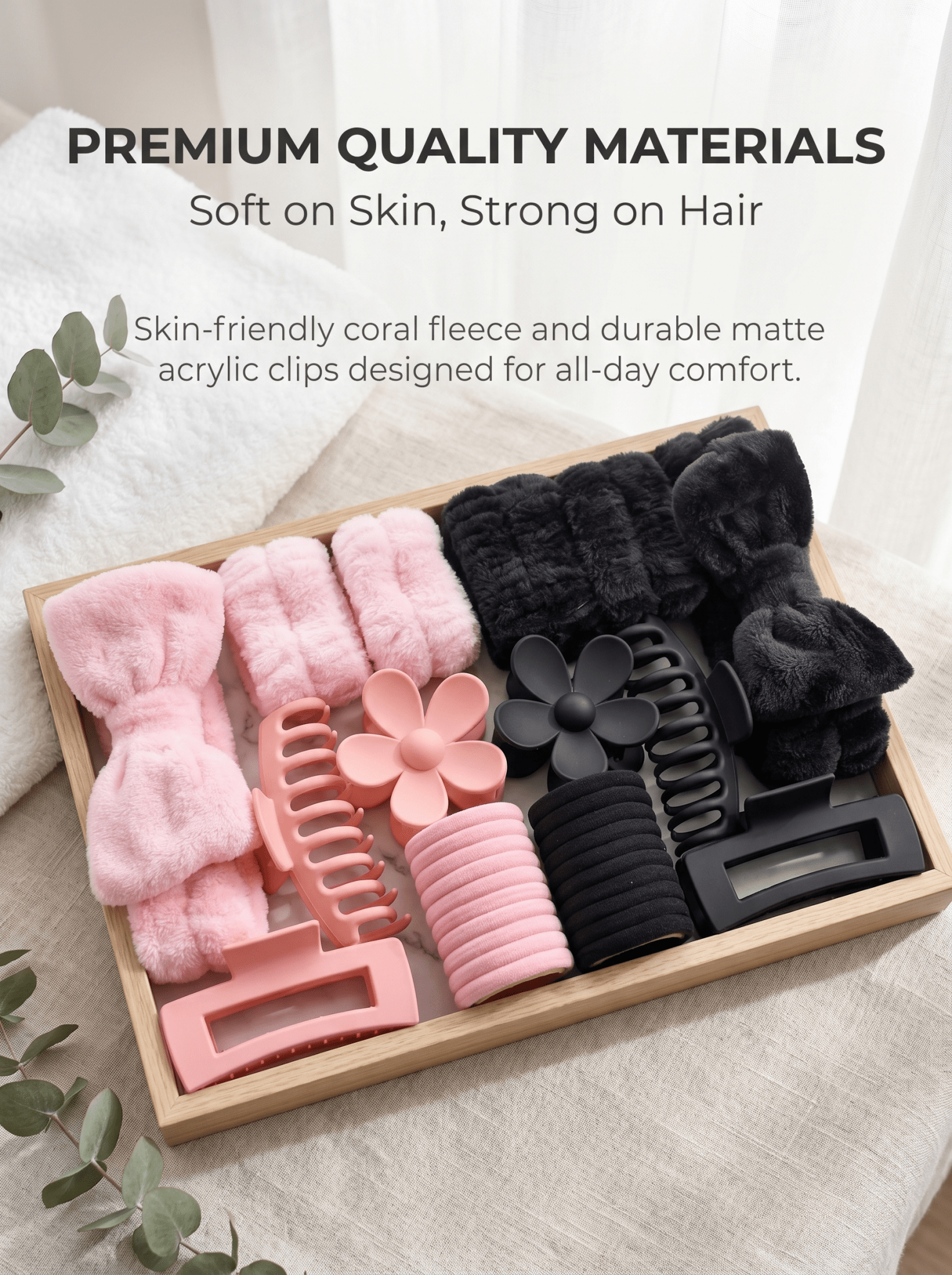 Spa Headband and Wristband Set for Skincare | Soft Facial Cleansing Accessories - Cynette LivingBeauty Kits