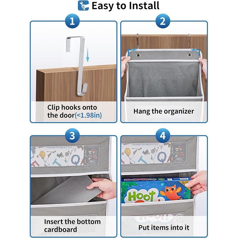 Wall Mounted Storage Organizer | Space Saving Bathroom and Bedroom Organizer - Cynette LivingStorage Organization