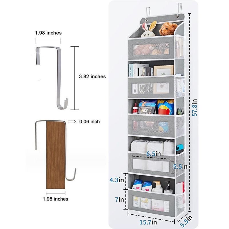 Wall Mounted Storage Organizer | Space Saving Bathroom and Bedroom Organizer - Cynette LivingStorage Organization